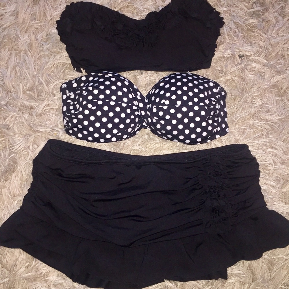 Kenneth Cole Skirt Bottom w/ 2 Strapless Tops